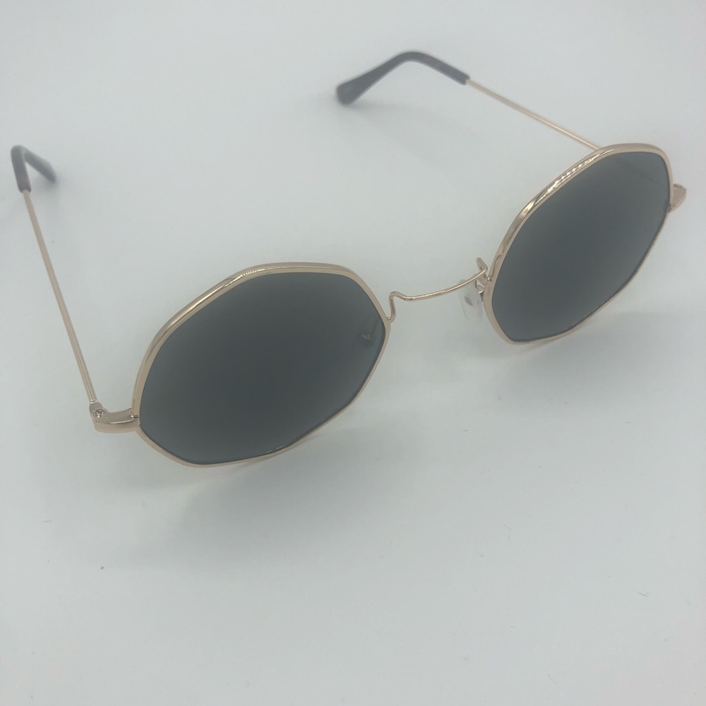 Black and Gold Octagon Sunglasses